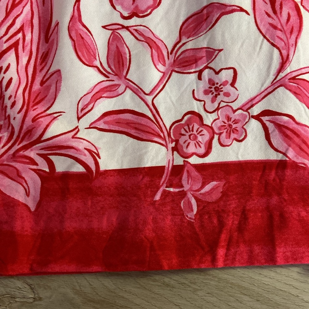 Talbots Pink and Red Floral Cropped Pants, Size XL - Picture 6 of 9
